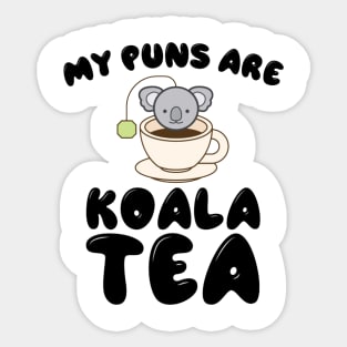 Koala Tea Puns Sticker